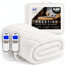 (King ) Prestige Dual Control Sherpa Fleece Electric Blanket