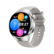 G4 1,53-Zoll wasserdichtes Smart-Armband, unterstützt Bluetooth-Anrufe/NFC/Herzfrequenzmessung (silber): silber