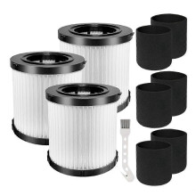 Balenie 3 ks HEPA filtrov DCV5801H kompatibilných s vysávačmi DCV580H, DCV581H 20V max. na mokré/suché vysávanie s penov
