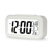 Digitálny ranný budík s LCD displejom a funkciou odloženia budenia do spálne