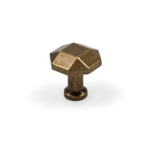 27mm Antique Brass Cabinet Knob Octagonal Pull