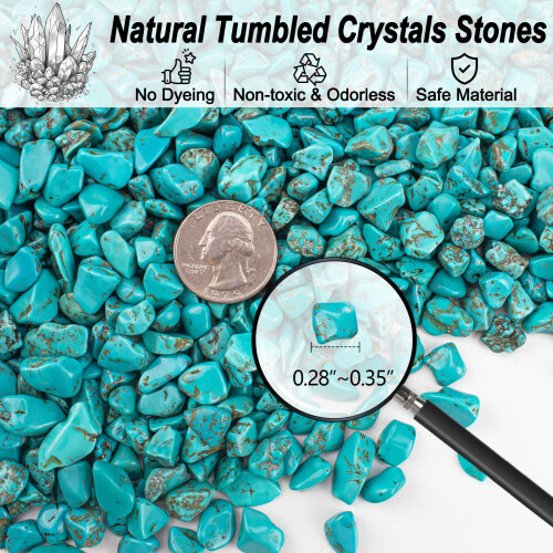 EZEELAI Crystal Chips Bulk Quartz Tumbled Crushed Stones, Irregular Shaped Gemst 1