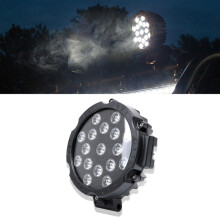 Una coppia di faretti da lavoro a LED impermeabili ad alta intensità da 51 W con 17 LED, luce bianca. Tensione di funzionamento: DC 10-30 V, Lumen: 3