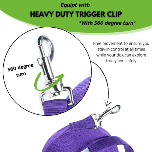 Maximum Pet Products Dog Training Lead (50ft/15m, Purple) 2