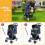 Maxmass Travel Pet Stroller, Foldable Small Medium Sized Dog Cat Trolley with St 2