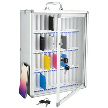 48 Slot Mobile Phone Storage Locker with Lock, Portable Phone Holder Cabinet Wall Mounted Phone Organizer for School Office Classroom
