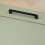 (128mm Handle) Matt Black Squared Angled Slim Cabinet Handles 7