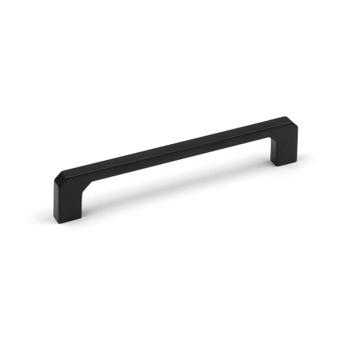 (128mm Handle) Matt Black Squared Angled Slim Cabinet Handles