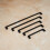 (128mm Handle) Matt Black Squared Angled Slim Cabinet Handles 11