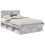 VidaXL vidaXL Bed Frame Concerte Grey 135 x 190 cm Solid Pine Wood 2