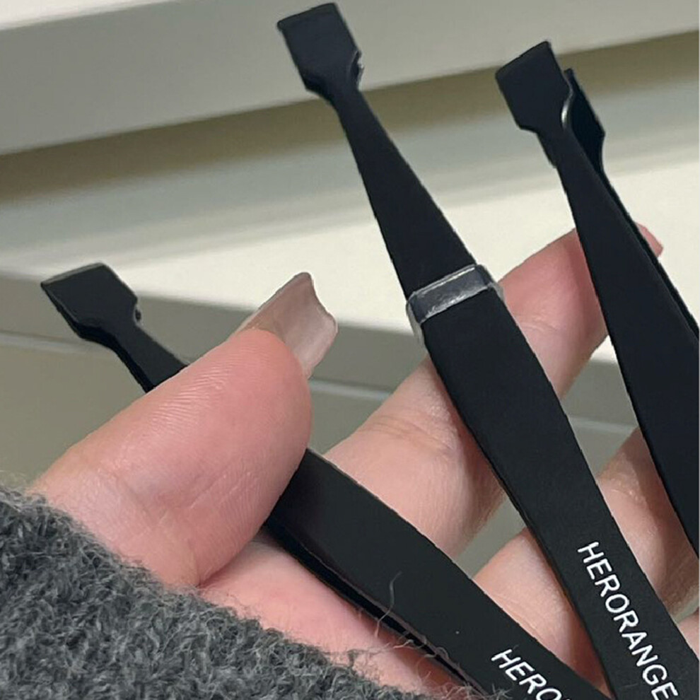 Hue-Grain Stainless Steel Eyelash Tweezer For Makeup & Facial Hair