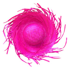 Chapeau de paille mexicain coloré, accessoires Photo-Rose rouge