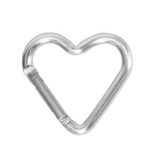 Heart Shape Snap hook Carabiner Hook Clip Key Holder-Silver