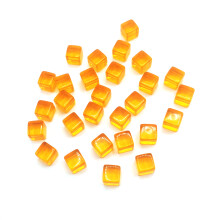 200 Teile/satz Klar 8mm Acryl Würfel Spiel Requisiten-Orange