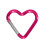 Heart Shape Carabiner Clip Spring Snap Hook-Deep rose red 1