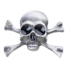 Retro Skull Cross Daggers Brooch Unique Clothing Pin-A