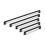 (256mm Handle) Matt Black Squared Angled Slim Cabinet Handles 13