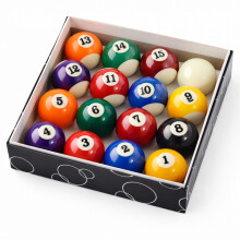 Oypla Full Size UK Regulation 16 Spots and Stripes Pool Ball Set 2"