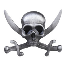 Retro Totenkopf Kreuz Dolche Brosche Gothic Ornament Schmuck-B