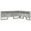 VidaXL vidaXL Storage Headboard Concrete Grey 135 cm Engineered Wood 3