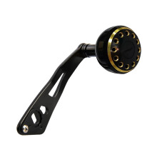 Single Fishing Reel Handle Knob Power Handle Metal-Black gold