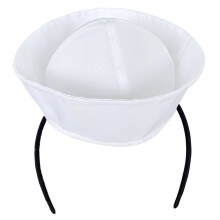Sailor Captain Hat for Kids Adults Sailor Party Cosplay-White