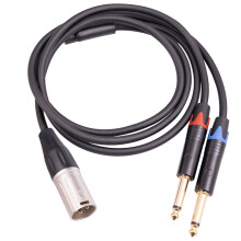 2x 6.35mm (1/4 Inch) TRS to XLR 3Pin Cable Male to Male (XLR-2m