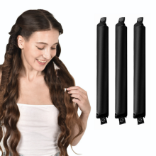 Hitzefreie Lockenwickler für natürliche Locken - 3 Stück Black