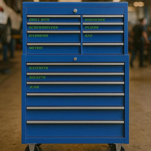 Magnetic Toolbox Labels 3D Printed Reusable 12 Pack 1