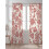 Sheer Curtains Abstract Paisley Red Flower Pattern 52x96 2