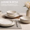 Stoneware Dinner Plates and Bowls Set 12-Piece for 4 5