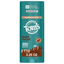 Tom's of Maine Deep Forest Natural Deodorant for Men and Women, Aluminum Free, No Artificial Fragrances, Dyes, or Preservatives, 3.25 oz