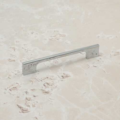 (128mm Handle ) Polished Chrome Slim Square Cabinet Handles 2