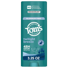 Tom's of Maine Twilight Breeze Natural Deodorant for Men and Women, Aluminum Free, No Artificial Fragrances, Dyes, or Preservatives, 3.25 oz