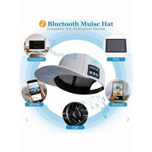 Wireless Bluetooth Baseball Cap with Speaker Rechargeable 1