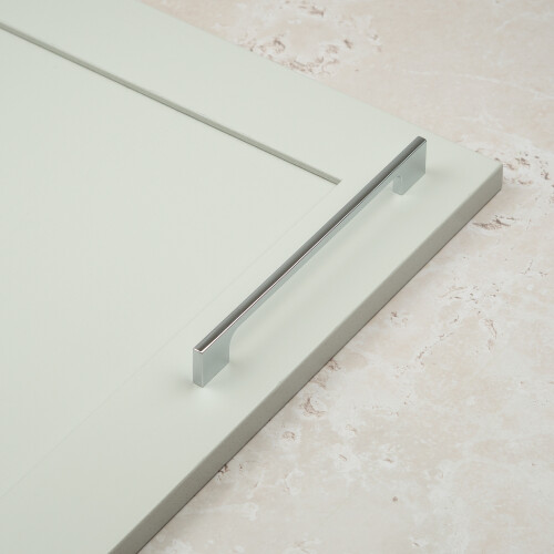 (192mm Handle) Polished Chrome Slim Square Cabinet Handles 1
