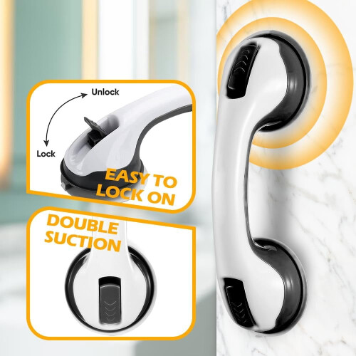 Handicap Grab Bars Heavy Duty Suction Cup Bath Grips 2 Pcs 1