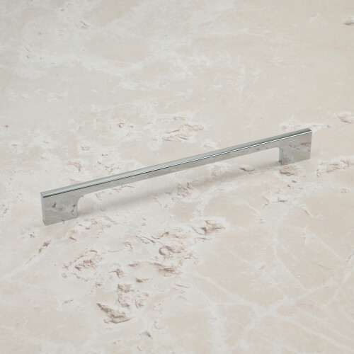 (192mm Handle) Polished Chrome Slim Square Cabinet Handles 2