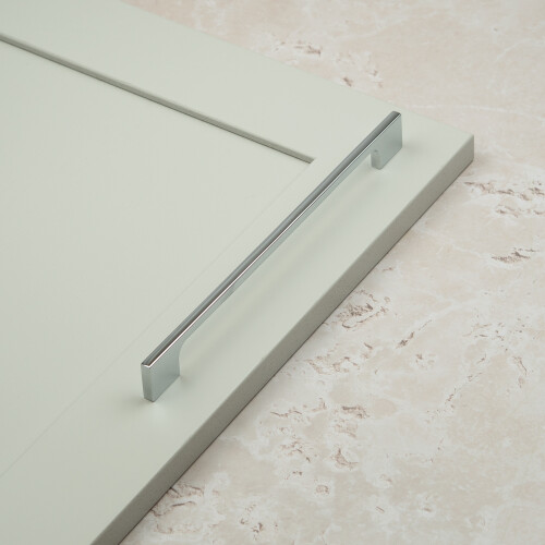 (224mm Handle ) Polished Chrome Slim Square Cabinet Handles 1