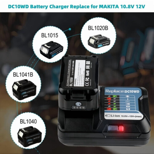 Makita BL1021B Replacement Battery 6000mAh 2 Pack 2