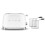 Smeg (Matte White) Smeg TSF01 Matte 2 Slice Toaster + TSSR01 2-Sandwich Racks Bundle 1