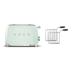 (Pastel Green) Smeg TSF01 2 Slice Toaster + TSSR01 2-Sandwich Racks Bundle