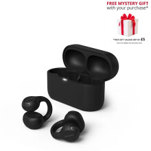 (Black) Philips TAQ2000 Ear Cuff Style True Wireless Open Ear Multipoint Earbuds - Free Gift RRP 5!