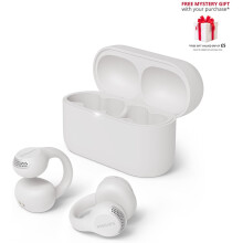 (White) Philips TAQ2000 Ear Cuff Style True Wireless Open Ear Multipoint Earbuds - Free Gift RRP 5!