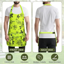 Oxford Cloth Waterproof Gardening Apron with 14 Pockets for Women, Multi Purpose Garden Tool Apron