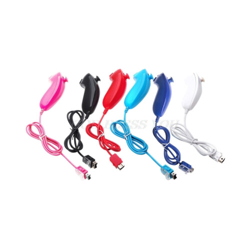 Τηλεχειριστήριο Red Nunchuck για κονσόλα Wii, εργονομικό αξεσουάρ κίνησης για ά 1