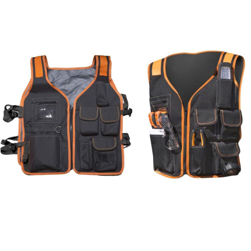 Lightweight Carpenter Work Vest with Large Capacity Tool Pouches, Adjustable Fit, Durable Practical Design 1