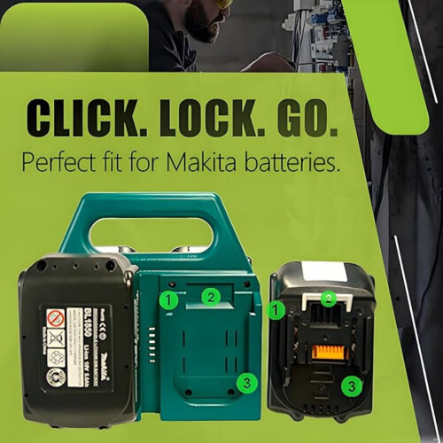 Battery Holder Rack for 18V Tools, Space-Saving Organizer for 6 Cells, Compact Wall-Mounted Storage Solution 2