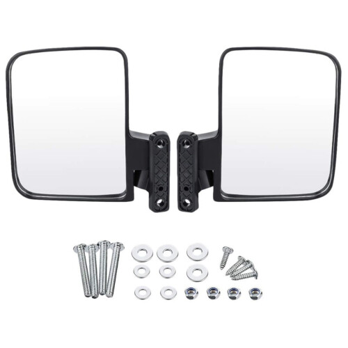 Wear-Resistant Side Mirrors for Golf Carts, Replaceable Rear View Mirrors for Golf Course Driving Use 1