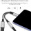 Προσαρμογέας φόρτισης USB C σε 3,5 χιλιοστά ήχου και PD 60W 2 σε 1 με ήχο HiFi, πλεγμ 2